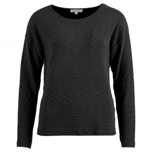 Basic shirt structuu - Zwart